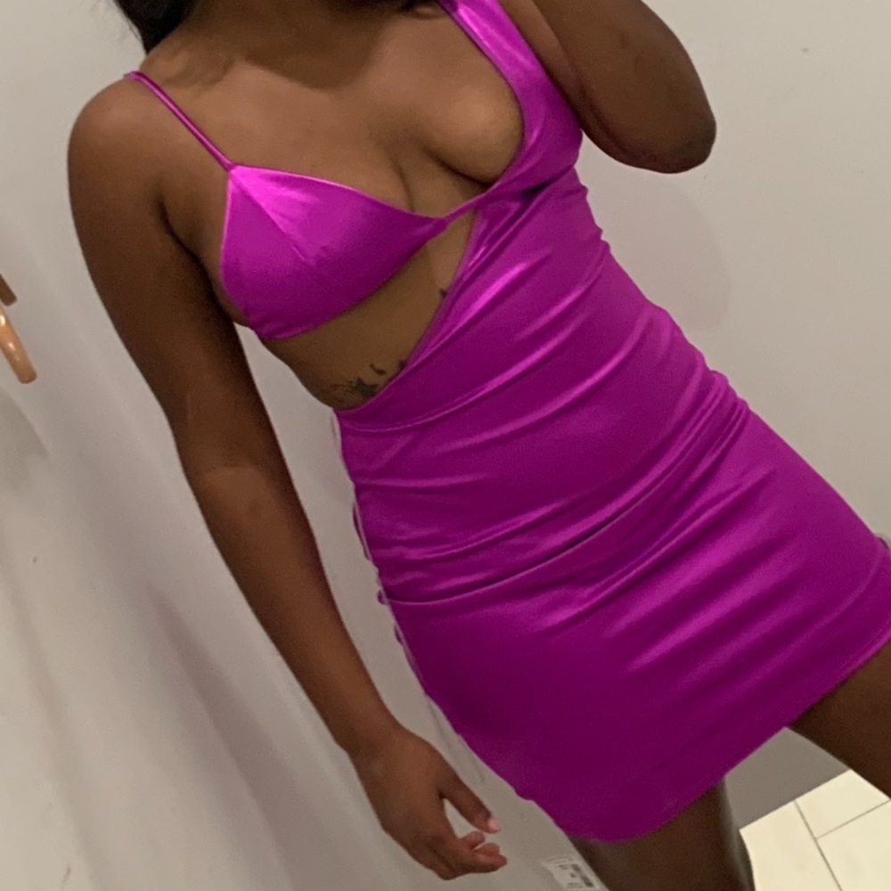 Purple mini dress